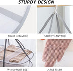 AUTODECO 3-Tier Folding Mesh Clothes Hanging Dryer, Sweater Drying Rack, Large Laundry Drying Rack, Lay fold Flat Dry Hanger, Mesh Clothes Hanging Dryer - XL(3Tier)