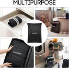 XL Travel Laundry Bag, Washable Dirty Clothes Travel Bag Waterproof Wet Dry Bags Reusable Camp Clothes Organizer for Sports Home College Dorm Laundromat (1 Pcs) Black