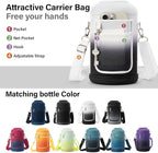 1 Gallon Insulated Water Bottle | Upgraded Thickened Stainless Steel Metal Portable Sports Large Water Jug for Gym and Hiking with Carrier Bag, Handle Strap | BPA-Free 128 oz
