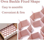 Honeycomb Drawer Divider Suitable for bedroom underwear Socks Cosmetic storage locker sorting 8-piece drawer organizer (Pink)