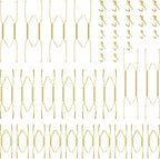 Hotop 20 Pieces Invisible Wall Plate Hangers 4/5/6/8/10 Inches Wall Plate Hangers Stainless Steel Decorative with 20 Pieces Hook with Nails for Decorative Antique and Arts(Gold)