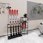 Freestanding Snowboard Rack - Stores 4 Pair Ski, 3 Pack Snowboard, Boot, Pole, Goggles, Helmet Rack for Garage, Shed, Basement