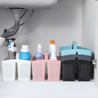 rejomiik Portable Shower Caddy Basket Plastic Cleaning Caddy Organizer Storage Tote with Handle for Bathroom, College, Dorm Room Essentials, Blue