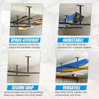 Stainless Steel Ceiling Storage Rack, 10"-18" Height Adjustable,Kayak Overhead Garage Storage Rack, Holds 200 lbs, for High-Altitude Storage of Kayaks, Surfboards, Canoes, Skis, and Ladders