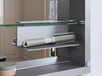 Kohler 36540-CPL Verdera® Medicine Cabinet Mirror, Arched Design, Left-Hinged, Mirrored Interior, Adjustable Shelves, Rustproof, 20 in. W x 34 in. H, Polished Chrome