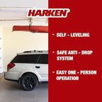 HARKEN Hoister Lightweight Kayaks Overhead Garage Storage Hoist System for Small Kayaks, Boards, Skulls, Light Storage (45lb Capacity, 10ft Ceiling), Model 7808