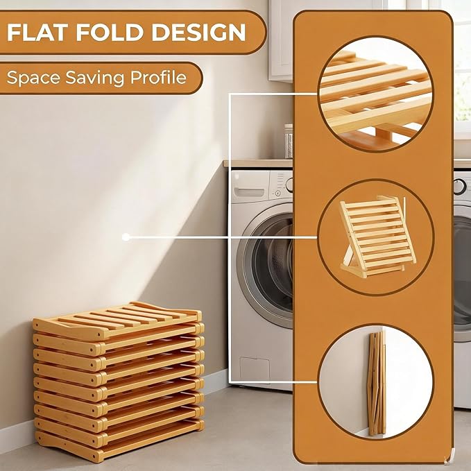 2/3/4/5/6/7/8/9 Tier Bamboo Folding Shoe Rack,2026 New Bamboo Foldable Shoe Rack,no Installation Required,Vertical Multi-Layered Organizer,Space-Saving for Entryways& Balconies (Brown, 2)