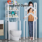 Over-the-toilet Storage, Over Toilet Storage Shelf, Toilet Storage Rack, Adjustable Layer Height, Portable Lock Design, Classified Storage, Suitable for Bathroom, Toilet and Laundry Room(Black)