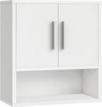HOOBRO Bathroom Wall Cabinet, Medicine Cabinet, 15 x 7.1 x 16.1Inches, Adjustable Shelf, Over The Toilet Wall Storage Cabinet, for Bathroom, Bedroom, White