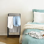 Freestanding Towel Racks 2 Tier Small Towel Holder Stand for Bathroom Matte Black Stainless Steel Industrial Towel Drying Rack for Hand Towels Blanket