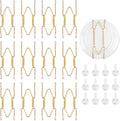 Bilillo 12 Pieces Plate Wall Hangers for Display - Invisible Plates Hanger, Stainless Steel Plate Holders with 12 Pieces Wall Hooks for 4.5-5.5 Inch Decorative Plates and Arts