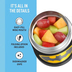 THERMOS FUNTAINER Insulated Food Jar, 10 Ounce, Kid Friendly Food Jar with Foldable Spoon, Batman