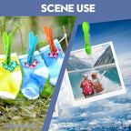 Colorful Plastic Clothespins, Heavy Duty Laundry Clothes Pins Clips with Springs, Air-Drying Clothing Pin Set(24 Pack)