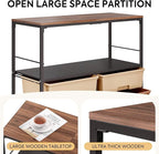 Rolling cart with 8 drawers,Storage drawer cart with wooden tabletop,Lockable wheels organizer for homeschool, arts & crafts, classroom, office & creative spaces (Brown)
