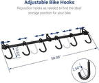 FLEXIMOUNTS 6 Bike Storage Rack, Heavy Duty Wall Mount Hanger for Home & Garage, Holds Up to 300lbs