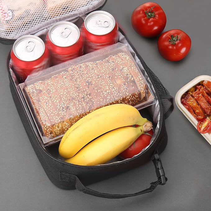 Lunch box Lunch bag for men women Insulated Lunchbox Lunch bags for Work Picnic Travel (Thicken dusty pink)