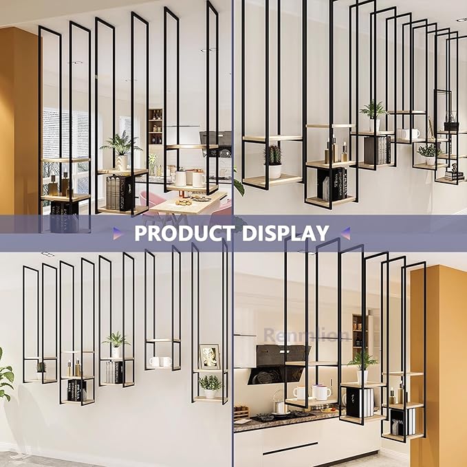 Ceiling Shelf Display Shelves Hanging Shelving Creative Flower Stand Ceiling Mounted Storage Rack Kitchen Pot Rack/Pan Racks Metal Iron Frame for Home Office Restaurant(30x30x135cm