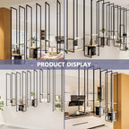 Ceiling Shelf Display Shelves Hanging Shelving Creative Flower Stand Ceiling Mounted Storage Rack Kitchen Pot Rack/Pan Racks Metal Iron Frame for Home Office Restaurant(30x30x125cm