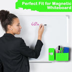 Magnetic Pen Holder,2 Pack Magnetic Dry Erase Marker Holder with Generous Compartments,Strong Magnet Storage Marker Pen Pencil Organizer for Refrigerator,Whiteboard,Locker Accessories