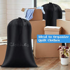 Nuanchu 3 Pcs 40 x 60 Extra Large Laundry Bag Giant Storage Laundry Reusable Multipurpose Bag for Damp Proof Luggage Suitcase Clothes Comforters Furniture Blankets Cover