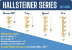 Grassracks Bamboo Ski Rack - Garage or Indoor Ski Display Rack Hallsteiner Series Indoor Horizontal Ski Wall Mount (1 or 2 Pairs of Skis, Bamboo)