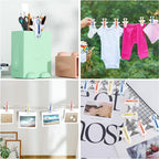 Plastic Clothes Pins Strong Clothespins-Heavy Duty Laundry Plane Clothes Clips Windproof Clamps Clothes Pegs, No Trace Design for Clothes 3 Colors 12 PCS