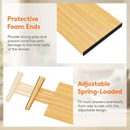 Lifewit 6" High 8 Pack Bamboo Drawer Dividers 33-42cm/13-16.5" Adjustable Wooden Drawer Organizer for Clothes/Utensils, Expandable Drawer Separator for Dresser/Kitchen/Bedroom/Office Organization