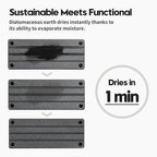 Sink Caddy Kitchen Sink Organizer, Water Absorbing Stone Tray for Sink,Diatomite Bathroom Counter Tray,Faucet Drying Mat Protector Coaster Soap Dish Rack Riser Vanity Dispenser Sponge Holder,10" x 4"
