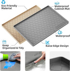 Silicone Under Sink Mat 25" x 22", kitchen Essentials and Gadgets, Shelf liner and Cabinet Protector, Home Organizers and Storage, Waterproof Bathroom Tray