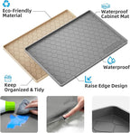 Silicone Under Sink Mat 22" x 19", kitchen Essentials and Gadgets, Shelf liner and Cabinet Protector, Home Organizers and Storage, Waterproof Bathroom Tray