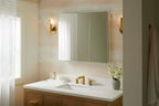Kohler 55065-NA Embark Slim Two-Door Medicine Cabinet Mirror, Adjustable Shelves with Mirrored Doors, 35 in. W x 26 in. H