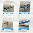 Stainless Steel Ceiling Storage Rack, 10"-18" Height Adjustable,Kayak Overhead Garage Storage Rack, Holds 100 lbs, for High-Altitude Storage of Kayaks, Surfboards, Canoes, Skis, and Ladders