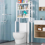 Over-the-toilet Storage, Over Toilet Storage Shelf, Toilet Storage Rack, Adjustable Layer Height, Portable Lock Design, Classified Storage, Suitable for Bathroom, Toilet and Laundry Room(Black)