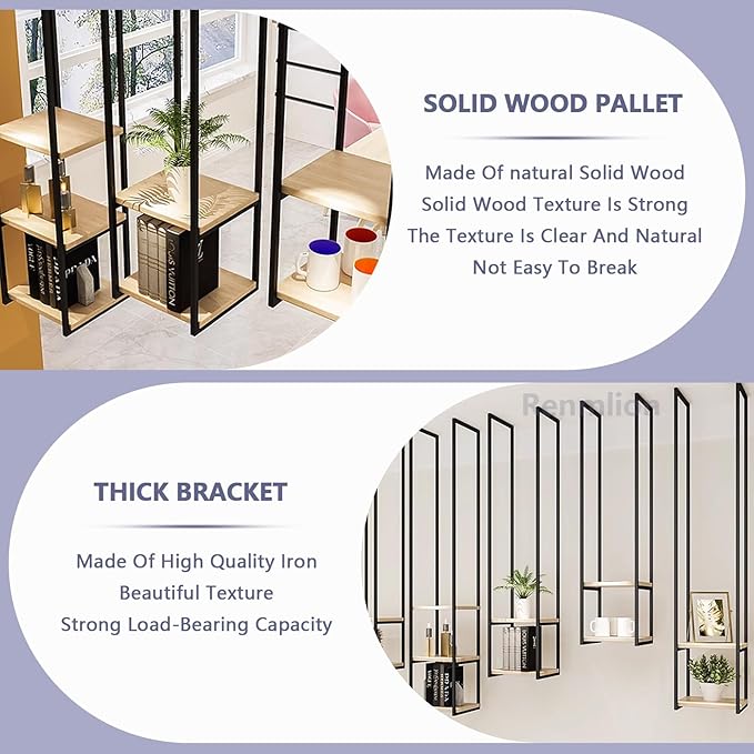 Ceiling Shelf Display Shelves Hanging Shelving Creative Flower Stand Ceiling Mounted Storage Rack Kitchen Pot Rack/Pan Racks Metal Iron Frame for Home Office Restaurant(30x30x125cm