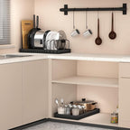 FLSEPAMB Pots and Pans Organizer for under Cabinet 2 Pack 10-Tier Pot Pull Out Cabinet Organizer Sliding Pot, Cabinet Pull Out Shelves with Two Types of Shelves for Pots, Lids, Bottles and Pans
