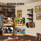 Cowboy Hat Rack -Cowboy hat holder for wall With Heavy- Organize and Display Your Hats with Ease, Wall Mounted Hat Hanger Western Decor for Cowgirl Hats- Ideal Western Decor
