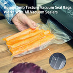 Vacuum Sealer Bags,Heavy Duty Pre-Cut Design Commercial Grade 4x6 Inch Food Sealable Bag for Heat Seal Food Storage, Seal Bag Boilsafe to 280°F Freezable, Resizable,Reuseable (100Pcs)