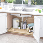 SIKADEER 25" x 22" Under Sink Mat Waterproof, Silicone Mat Kitchen Drawer Shelf and Cabinet Liner, Sink Protector for Kitchen Organizers and Storage, Boot Tray Pet Food Mats