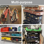 Lumber Storage Metal Rack, 3-Level Wall-Mounted Organizer and Wood Rack, Indoor & Outdoor Storage Solution for Workshop or Garage - 1 Pack