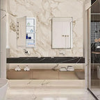 Plastic Medicine Mirror Cabinet for Bathroom, Surface and Recessed Mount