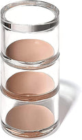 OfficeGoods 3-Tier Stackable Acrylic Holder- Stylish Desk Organizer and Storage for Office or Home – Transparent Round Design with Rose Gold Metal Base
