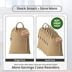 LFH Home Cotton Canvas Large Laundry Bag with Handle, Heavy Duty Drawstring Closure Washable Laundry Bags, School Travel, Home, Hotel, College Dorm, Organizer Sack, Toys Clothes 24x36-Beige