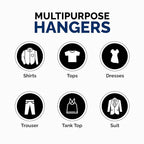 Plastic Hangers 50 Pack - Space Saving Clothes Hangers, Made in USA, Durable & Strong Plastic Shirt & Coat Hanger with Notches & Shoulder Grooves, Non-Slip Clothing Hangers | Red Engine