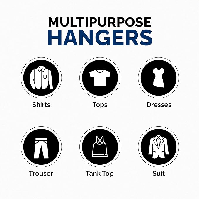 Plastic Hangers 50 Pack - Space Saving Clothes Hangers, Made in USA, Durable & Strong Plastic Shirt & Coat Hanger with Notches & Shoulder Grooves, Non-Slip Clothing Hangers | Red Engine