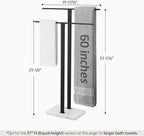 KES Standing Towel Rack, 2-Tier Towel Racks for Bathroom Freestanding with Marble Base, Upgrade Steady Design, SUS304 Stainless Steel Matte Black, BTH217-BK
