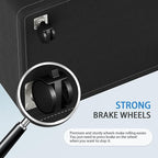 HomeHacks Laundry Basket with Wheels, Rolling Laundry Hamper, Collapsible & Waterproof Clothes Hamper, Narrow Corner Bins with Extended Handles for in the Family & Dorm 90L, Black