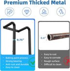 Simple Trending Towel Rack Wall Mounted, Towel Holder for 9 Large Towels, Bathroom Organizer, Black