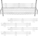 4 Pcs Chrome Wire Shelf Ledge 36 L x 4 H Wire Shelving Side Ledge Metal Shelves Accessories Pantry and Garage Storage (Silver)