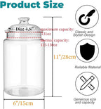 Goaste 2 Pack 130 oz Large Cookie Jar with Lid, Clear Acrylic Candy Jar Unbreakable, Airtight Food Storage Canister, Decorative Plastic Apothecary Jar with Silicone Sealing Ring for Dog Treats, Snacks