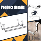2 Pack Towel Rack for Cabinet, Over Cabinet Bar, Strong Steel Towel Holder, 9 Inch for Home Kitchen Bathroom Doors(Silver)